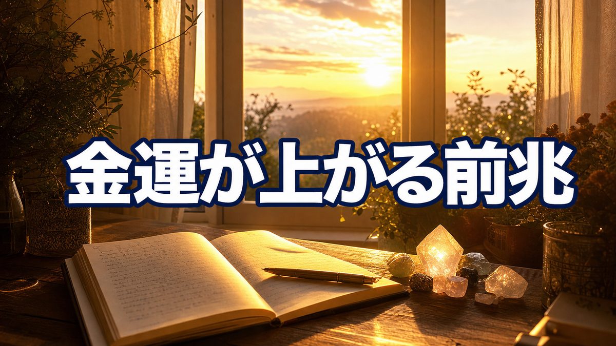 金運が上がる前兆・上がっているサイン|お金より先に、心と暮らしが変わりはじめる