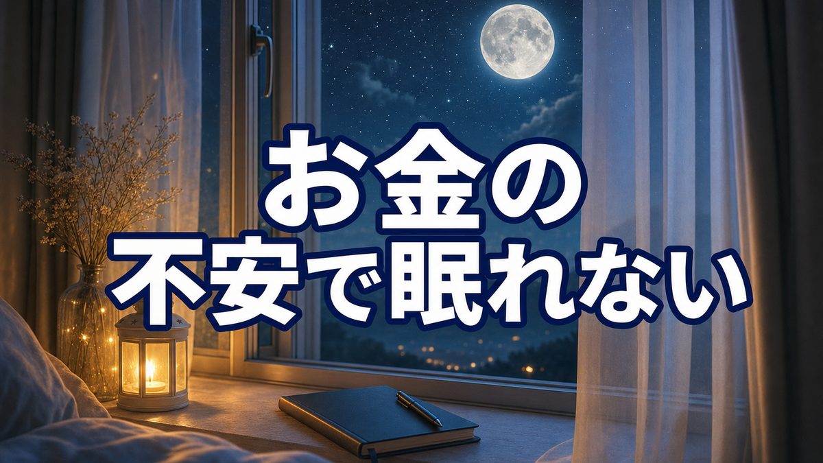 お金の不安で眠れない夜は、答えを出さなくて大丈夫|思考が止まらないときのスピリチュアルな過ごし方