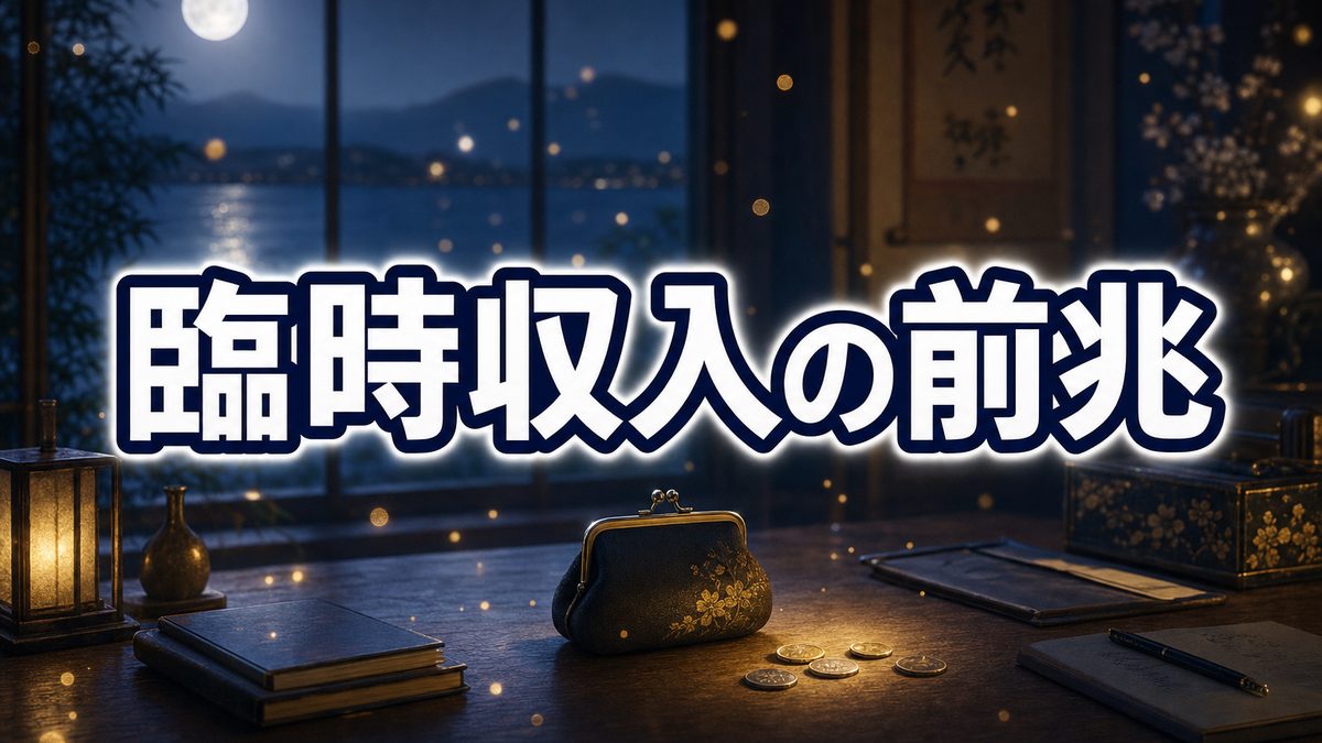 臨時収入の前兆は、実際にあった|「お金が入る前」に起きた小さなサインの話