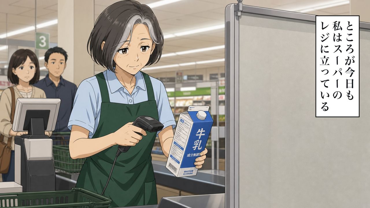 ところが今日も、私はスーパーのレジに立っている。