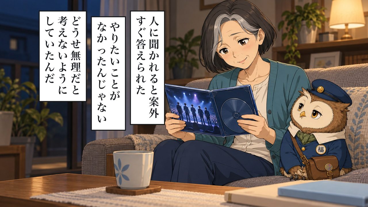 人に聞かれると、案外すぐ答えられた。やりたいことがなかったんじゃない。どうせ無理だと、考えないようにしていたんだ。