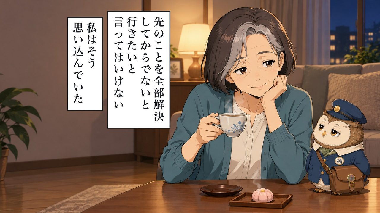先のことを全部解決してからでないと、行きたいと言ってはいけない。私は、そう思い込んでいた。